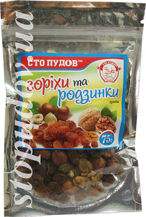 Купить Горіхи і родзинки, 75 г Горіхи і родзинки, 75 г